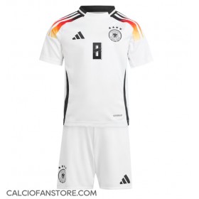 Maglia Calcio Germania Toni Kroos #8 Prima Divisa Bambino Europei 2024 Manica Corta (+ pantaloncini)